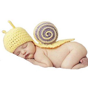 baby handmade crochet hat snail cover costume